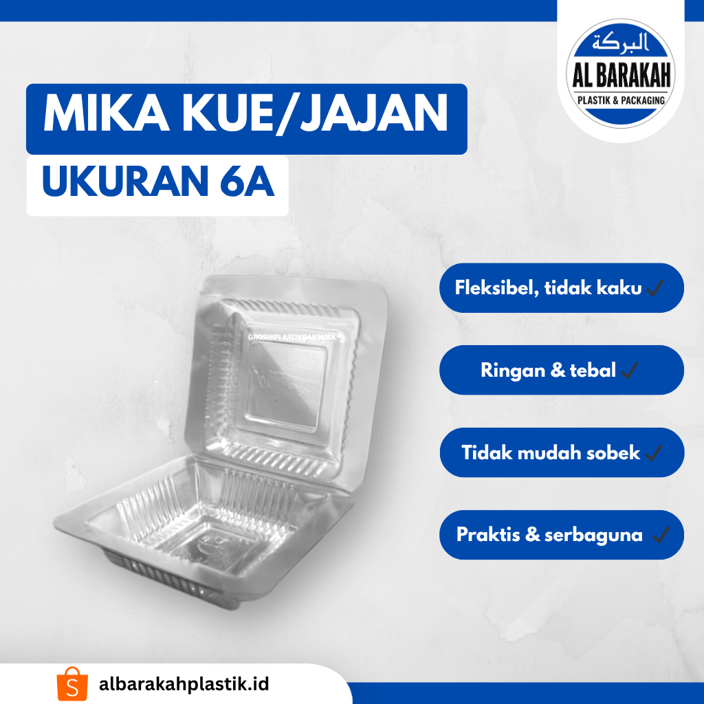 Mika Plastik Ukuran 6A Mika Untuk Kue dan Jajan | Al Barakah Plastik