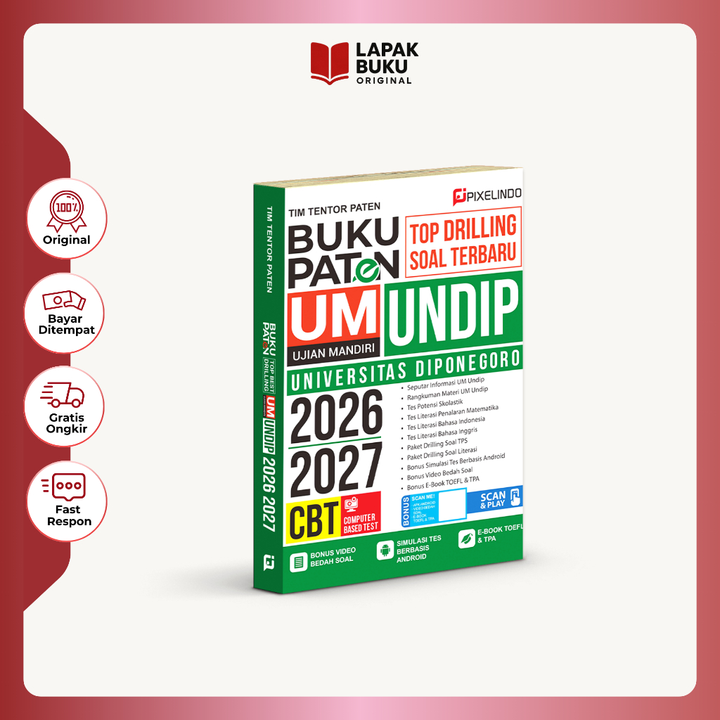 Buku Paten Drilling Soal UM UNDIP 2026/2027 - Pixelindo