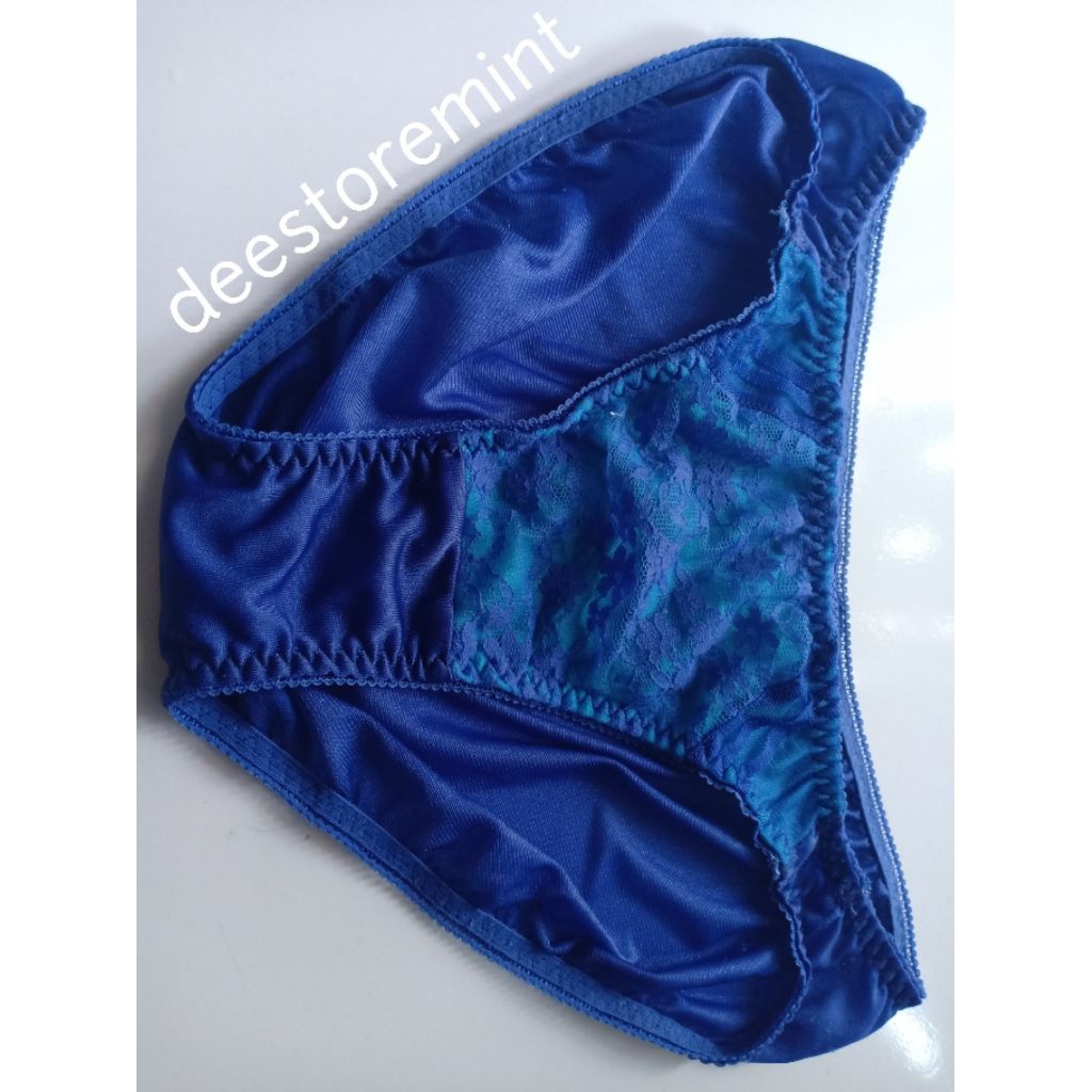 panty blue navy cd nilon lembut