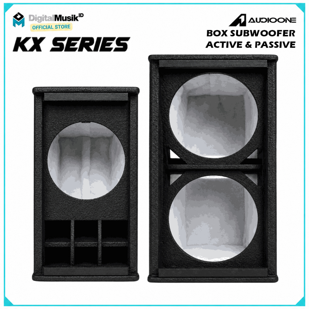 AUDIO ONE Box Kosong Subwoofer 12/15 Inch Single Double  KX Ukuran 112 & 115 Sub Meranti Kokoh I DM
