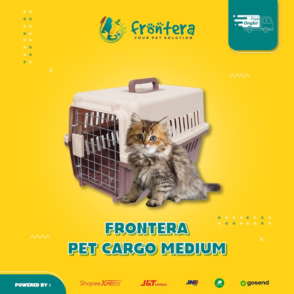 PET CARGO 1 DUS KANDANG KARGO KUCING ANJING SIZE MEDIUM PET CARRIER KUALITAS IMPORT FRONTERA