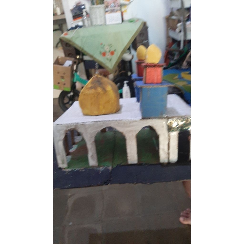 masjid miniatur kardus abcde