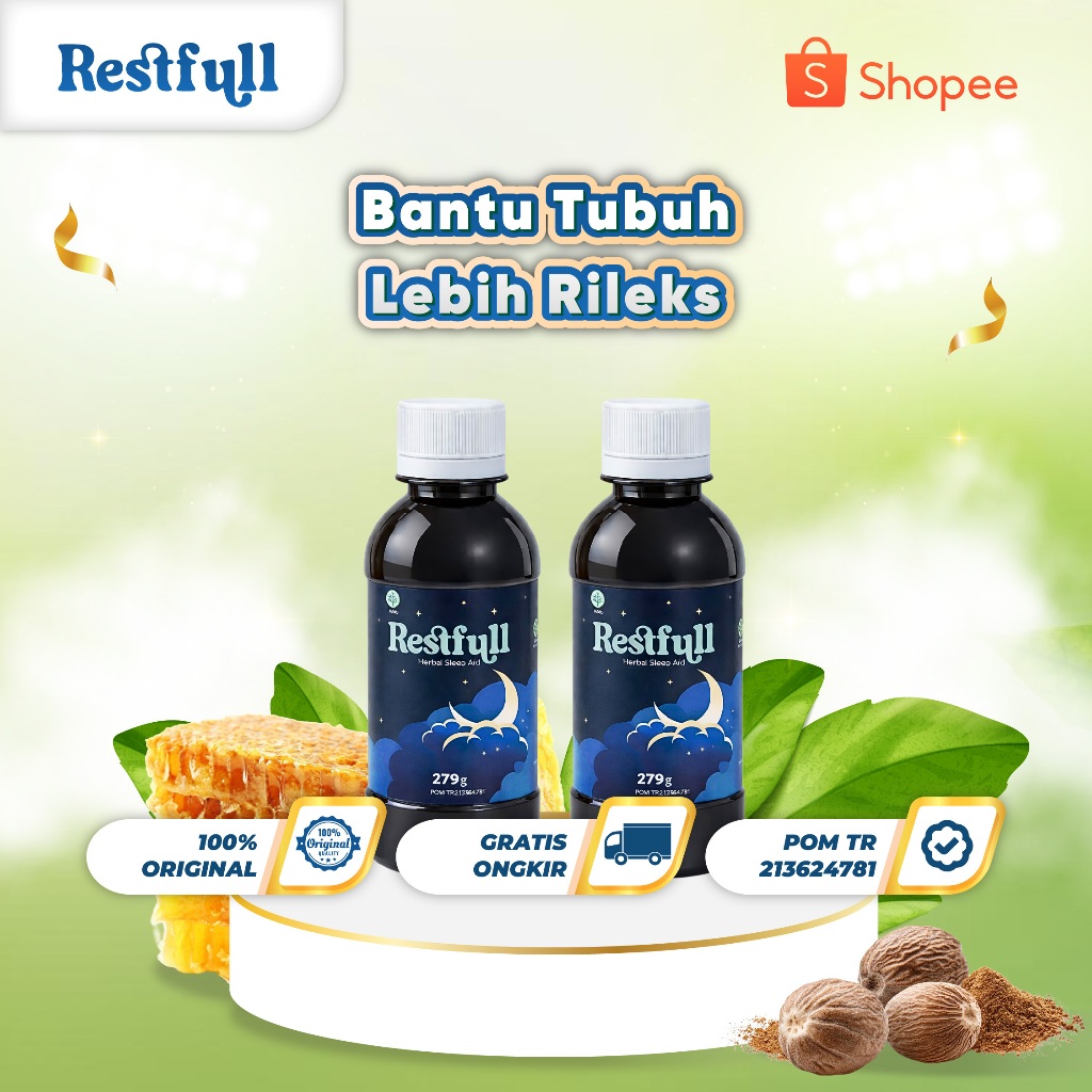 Bantu Tubuh Lebih Rileks Saat Bangun Tidur - 2 Botol Anxiety - Ekstrak Akar Valerian, Biji Pala, dan