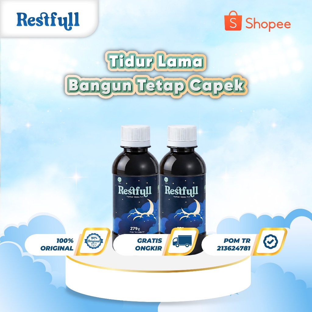 Bangun Lebih Segar Di Pagi Hari - 2 Botol Restfull Insomnia - Ekstrak Akar Valerian dan Madu