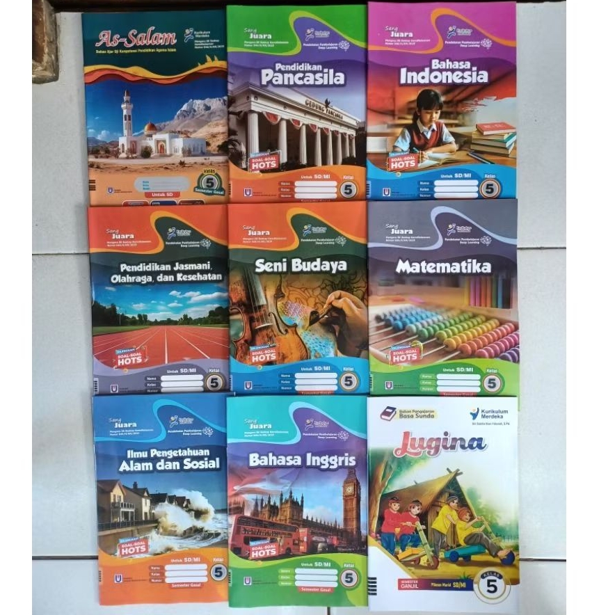 Buku LKS Sang Juara, As-Salam, dan Lugina Kelas 5 SD/MI Semester 1 Ganjil Kurikulum Merdeka (Mata Pe