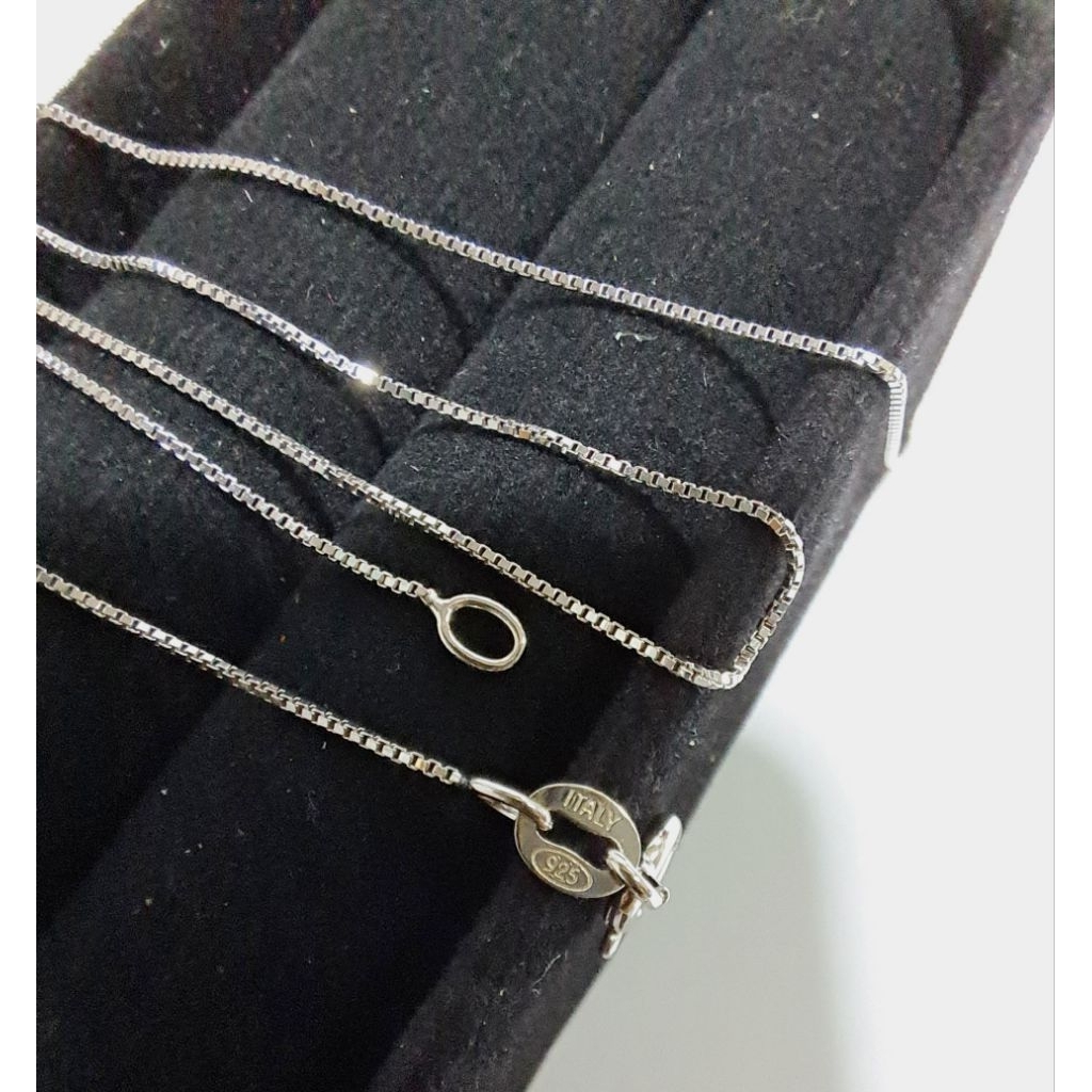 Rantai Kalung Perak S925 Original /Rantai Italy Kaca
