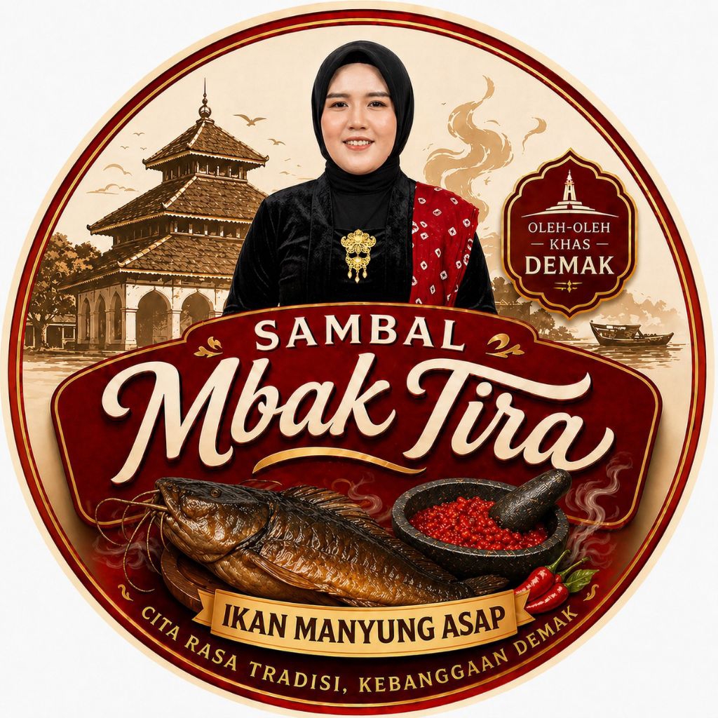 Sambal Mbak Tira "Ikan Manyung Asap" Khas Demak - Pedas Manis Gurih Alami, Tanpa Bahan Pengawet dan 