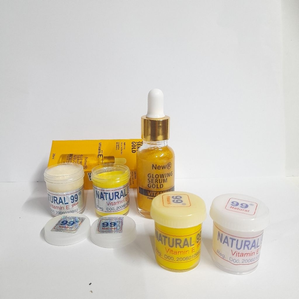 Paket Cream wajah Vitamin e Plus Serum Gold Vitamin E  Herlina