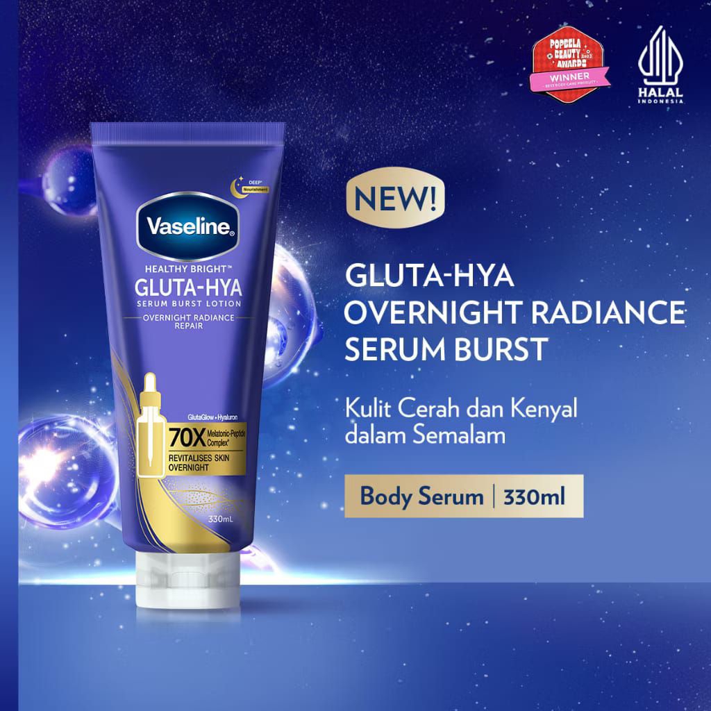 VASELINE Gluta Hya Body Serum Over Night radiance Repair 330 mL