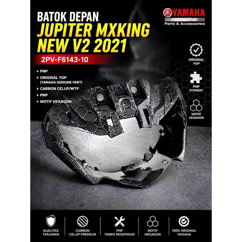 Batok Lampu Depan Mx King V2 Carbon Hexagon Batok Lampu Mx King V2 Carbon Batok lampu Mx King Carbon