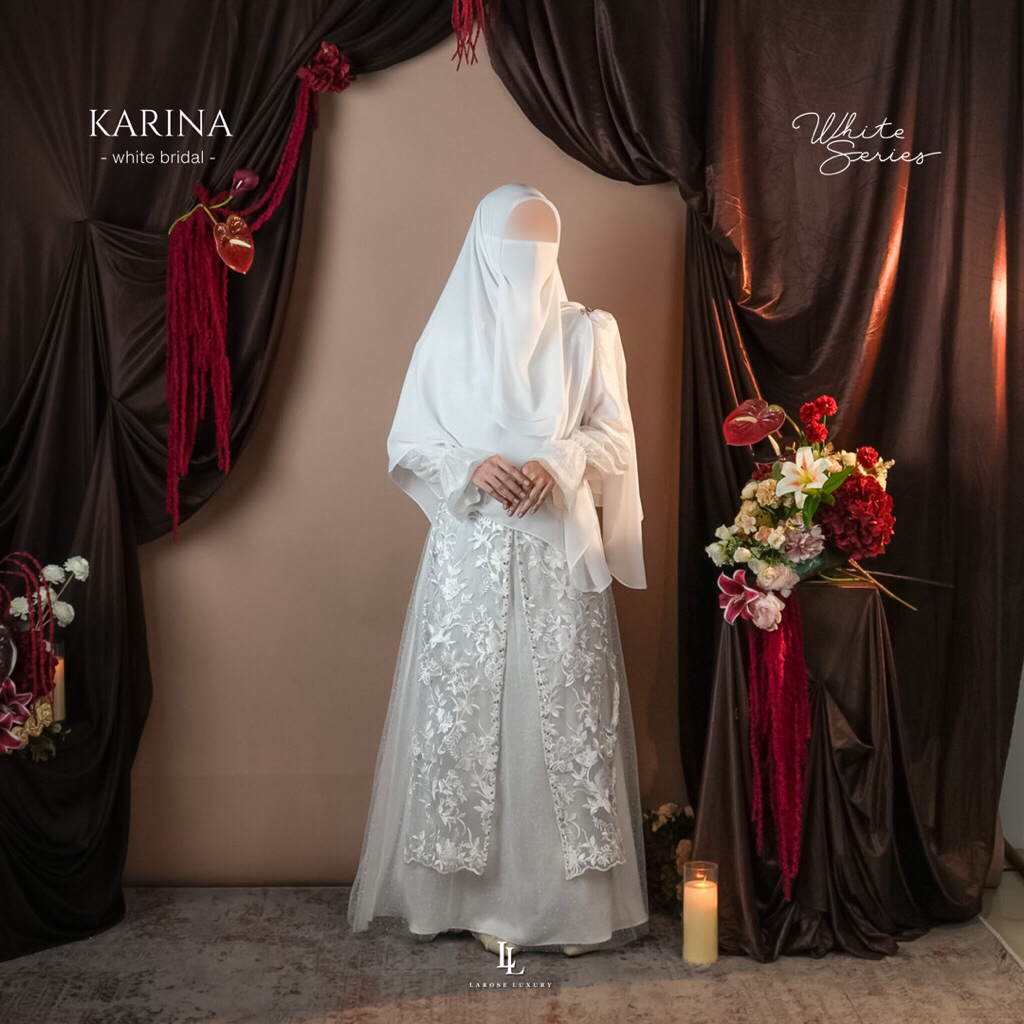 Larose Luxury - Dress Putih Akad Simple