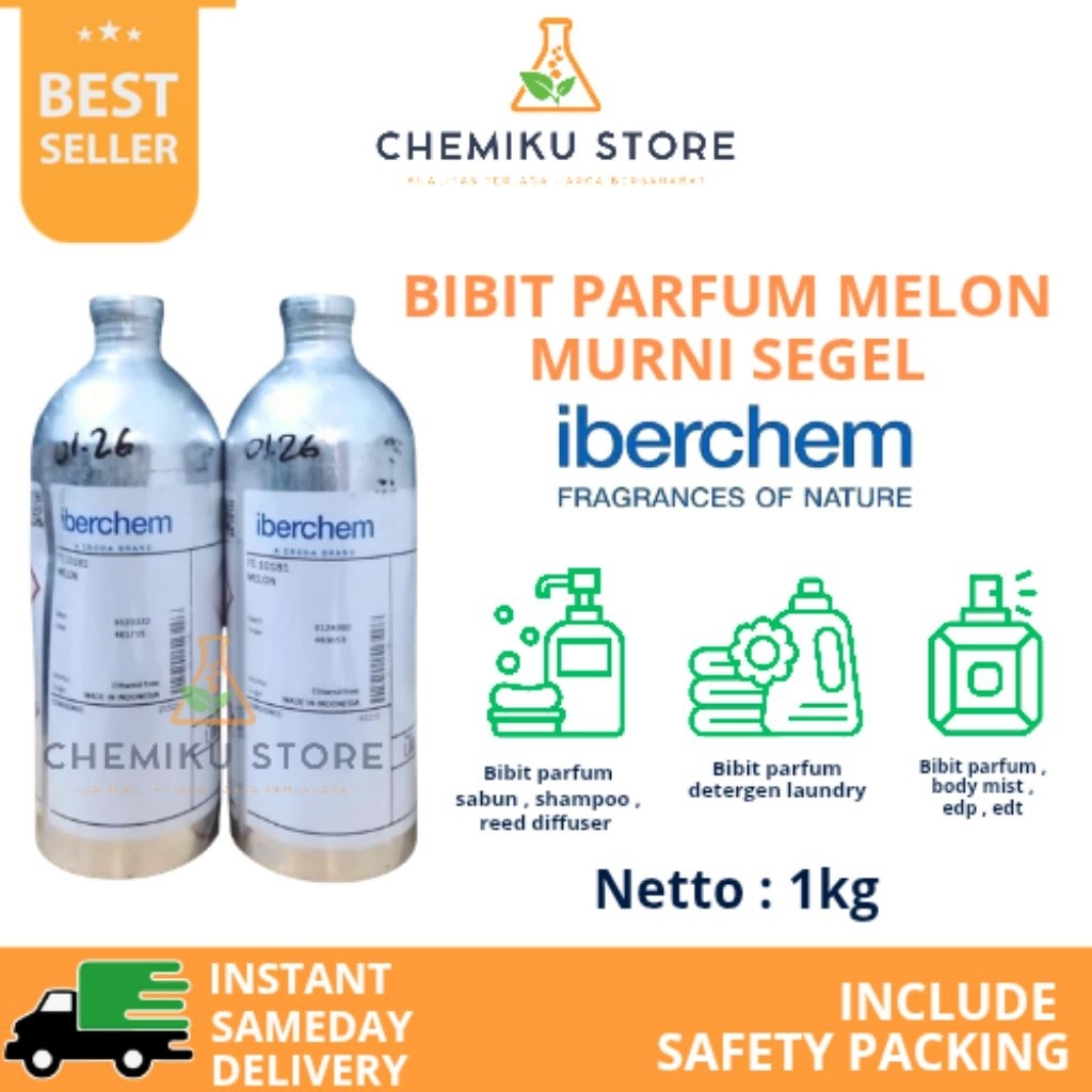 BIBIT PARFUM MELON MURNI 1KG SEGEL IBERCHEM / BIBIT PARFUM IBERCHEM MURNI SEALED 1KG / BIBIT PARFUM 
