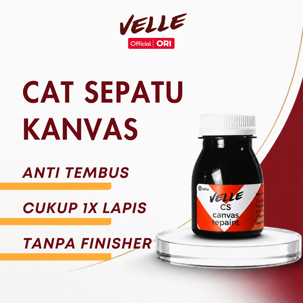 Velle CS - Cat Sepatu Kanvas Permanen Anti Luntur & Anti Tembus – Cat Ulang Sepatu & Topi