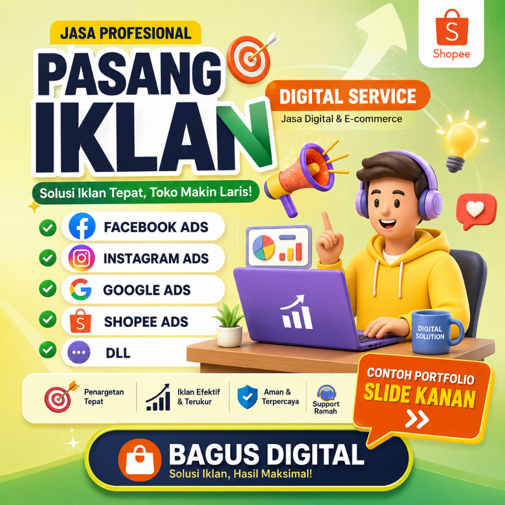 Jasa Iklan Shopee Profesional | FB Ads, IG Ads, Google Ads & Optimasi Toko
