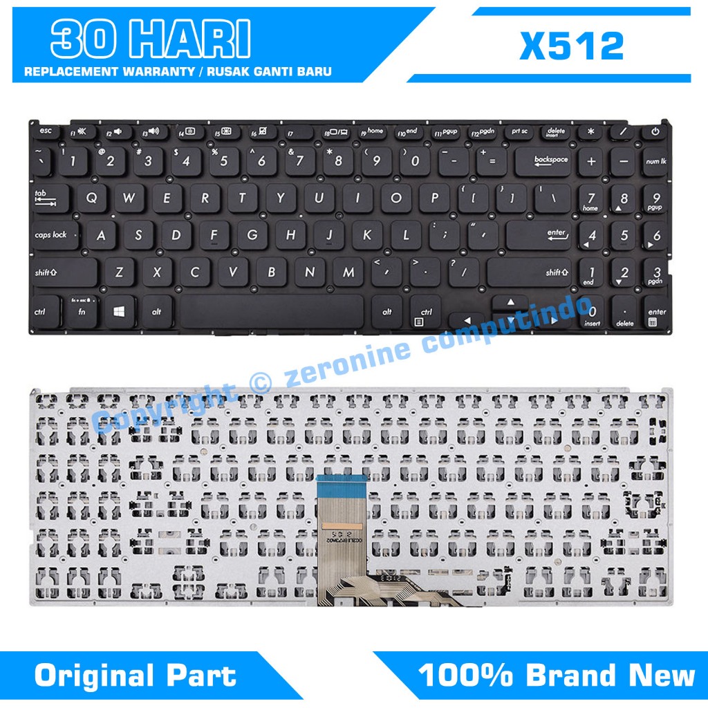 Keyboard Asus VivoBook 15 F512 F512FA F512DA F512JA F512UA FL8700 X512