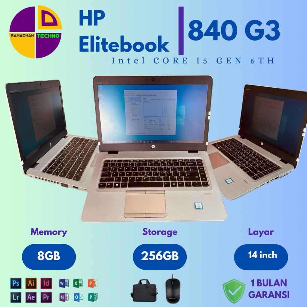 Laptop HP 840 G3 intel Core i5 Gen 6 - Ram 8Gb Ssd 256Gb
