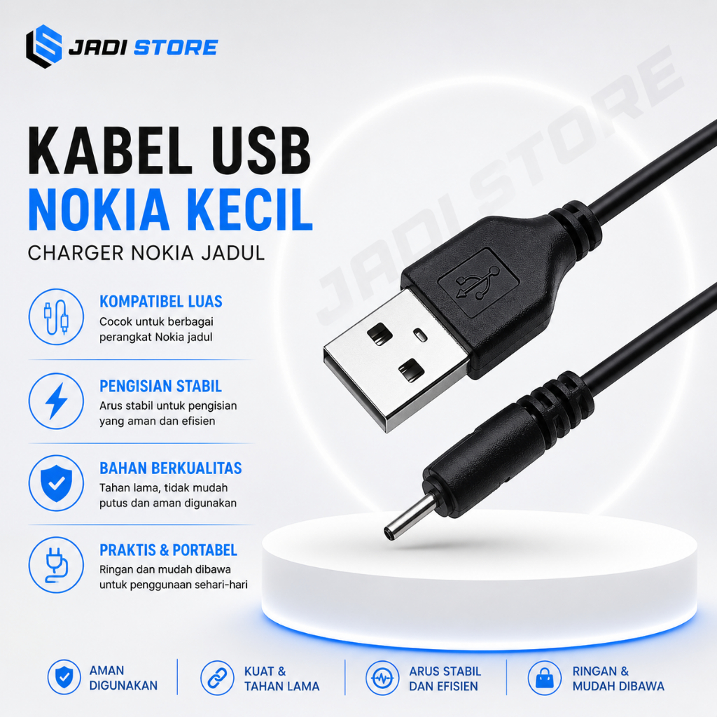 Kabel USB Nokia Kecil Charger Nokia Kecil Charger Nokia Jadul Kabel Nokia Kecil Besar Kabel Nokia Ja