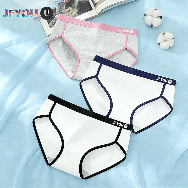 JFYOU 3Pcs CD Wanita Premium Import Katun Bambu – JUMBO Soft Panties, Lembut & Adem
