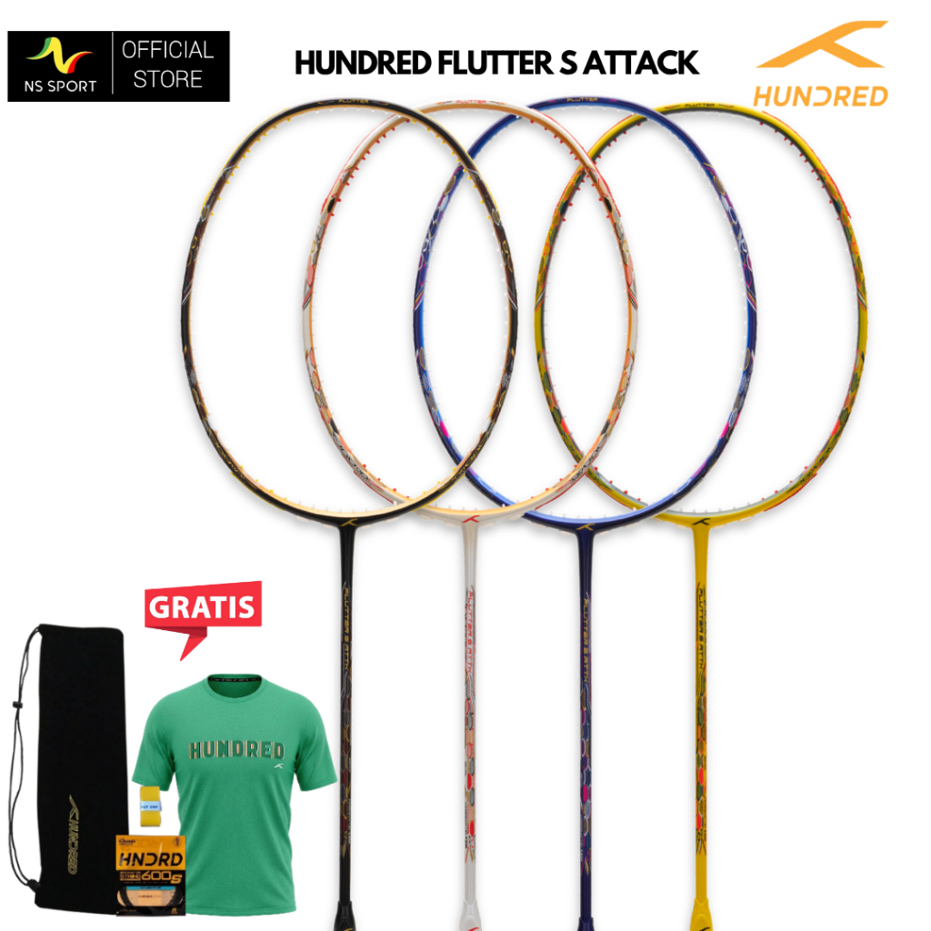 Raket Badminton Hundred Flutter S Attack