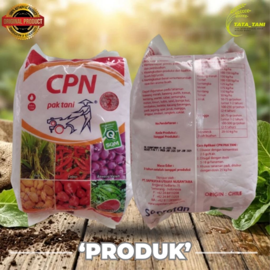 CPN PAK TANI (KNO3 MERAH) PUPUK : NO3 15% DAN K2O 15%