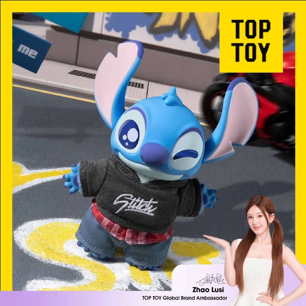 TOPTOY - Disney Stitch Dress-Up Show Series Vinyl Plush Blind Box Gantungan Tas Lucu Karakter Stitch