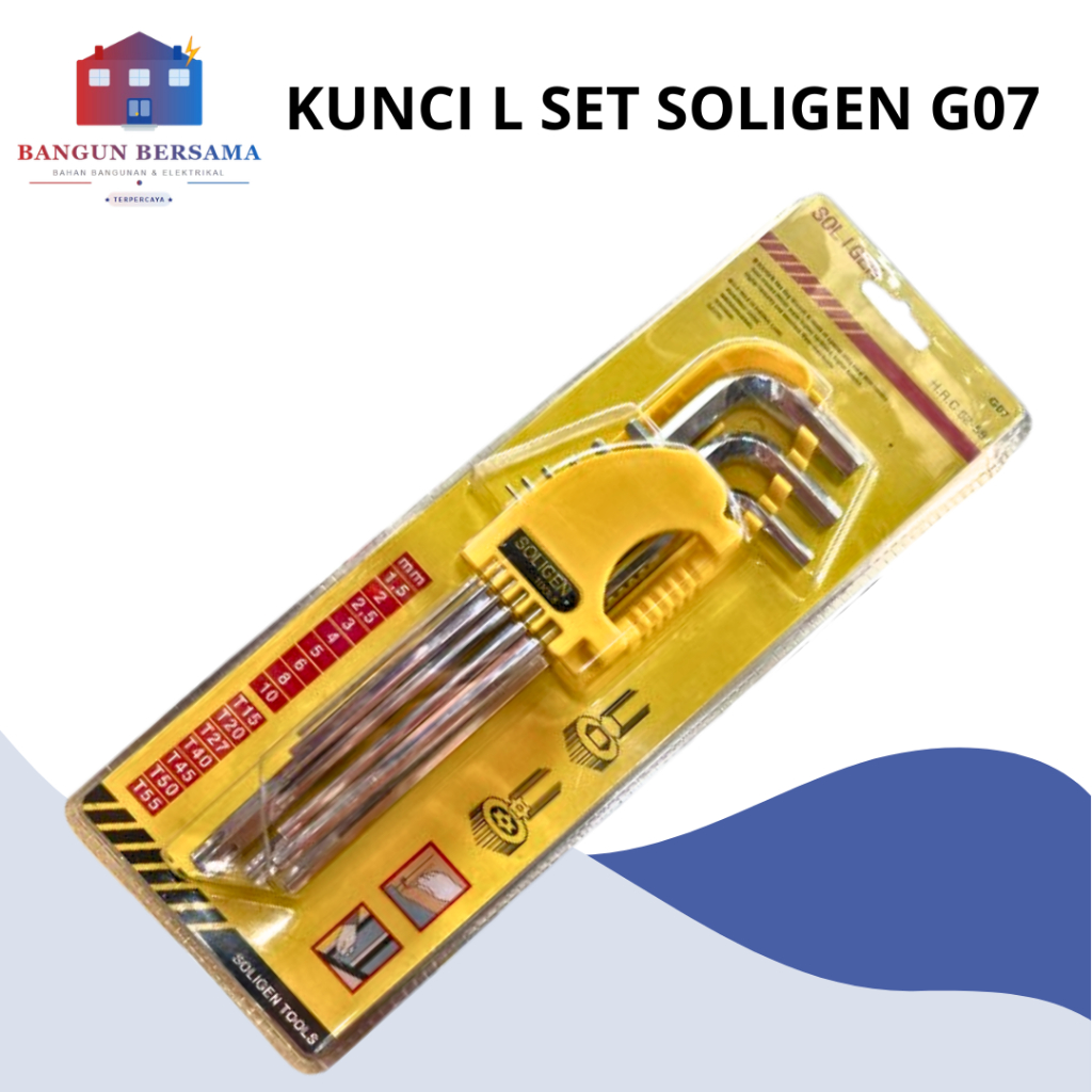 Kunci L Bintang Set Merk Soligen G07