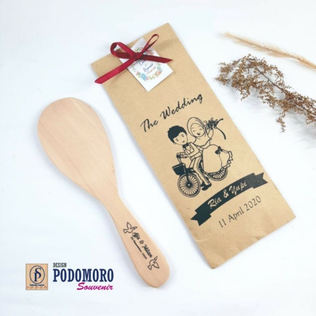 souvenir pernikahan centong nasi