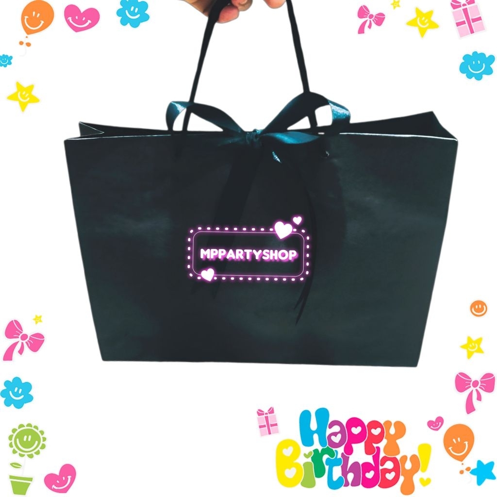 PAPER BAG POLOS HITAM KECIL//PAPER BAG