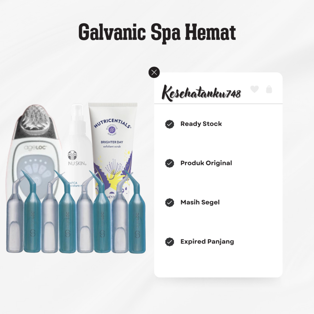 Galvanic Spa Alat Facial - Paket Hemat Ageloccc Setrika Wajah Galva