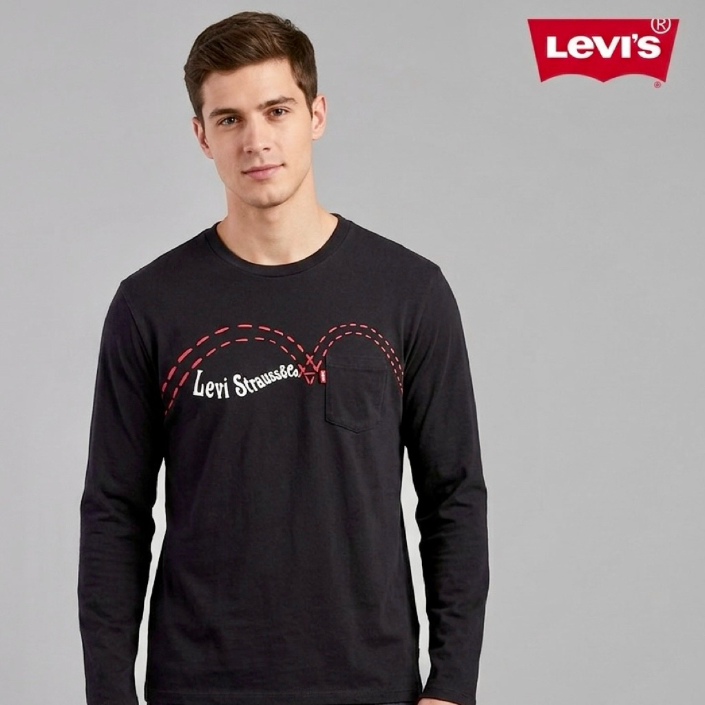 Kaos Lengan Panjang Pria Branded Second