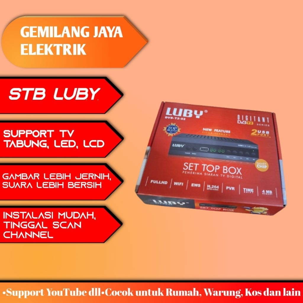 STB LUBY DVB-T2 + dongle + HDMI