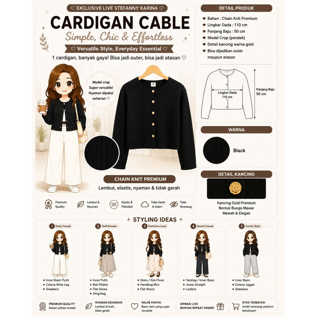 CARDIGAN CABLE