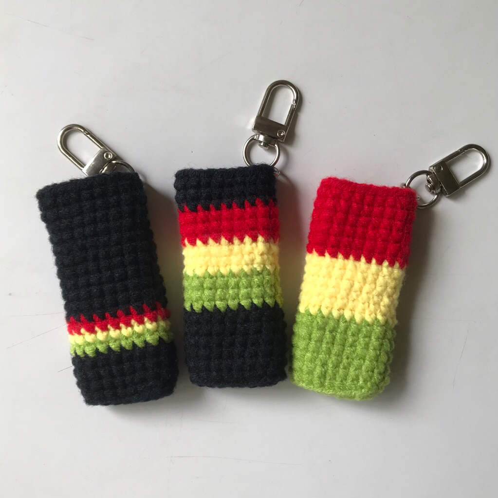 keychain sarung mancis/korek api YOMAN rajut