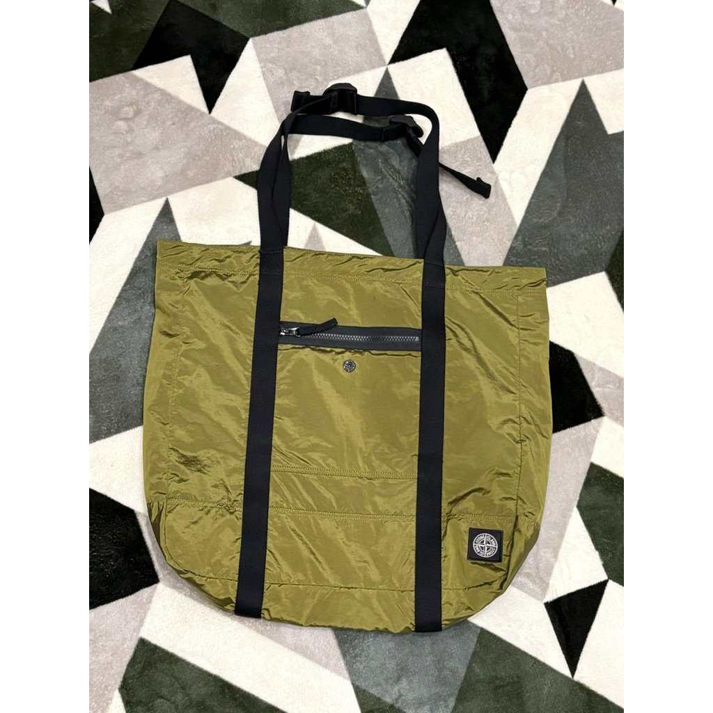 Stone Island Tote Bag Olive Green