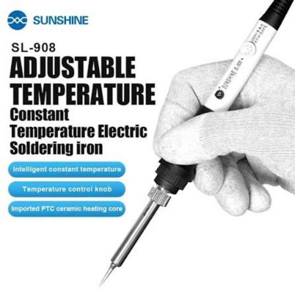SOLDER TANGAN / SOLDER LISTRIK SUNSHINE SL-908 60W TEMPERATUR ORIGINAL