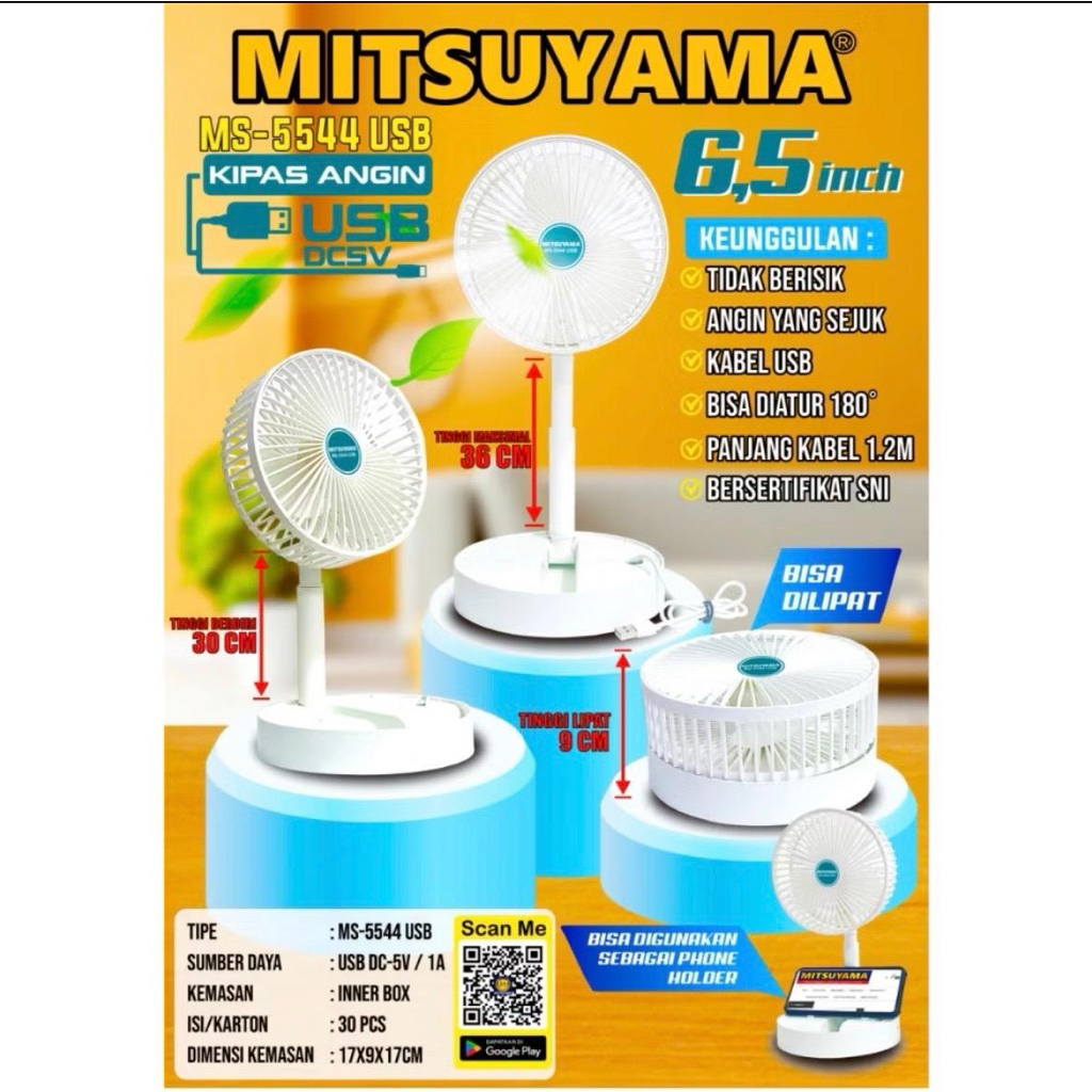 KIPAS ANGIN LIPAT / KIPAS ANGIN PORTABLE / KIPAS ANGIN DUDUK / PENDINGIN PORTABLE