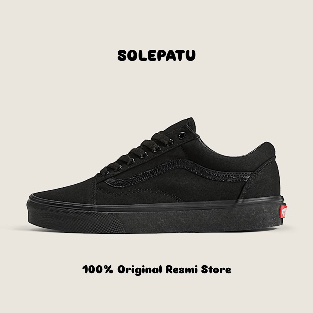 SNEAKER OLD SKOOL FULL BLACK (ORIGINAL RESMI)