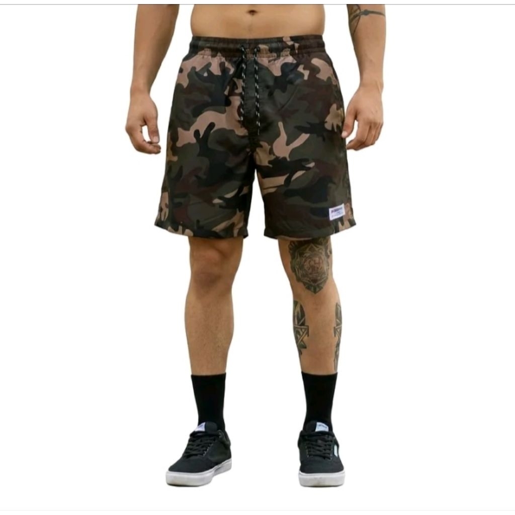 Celana Pendek Pria Boardshort Loreng Camo Army Distro Santai Casual