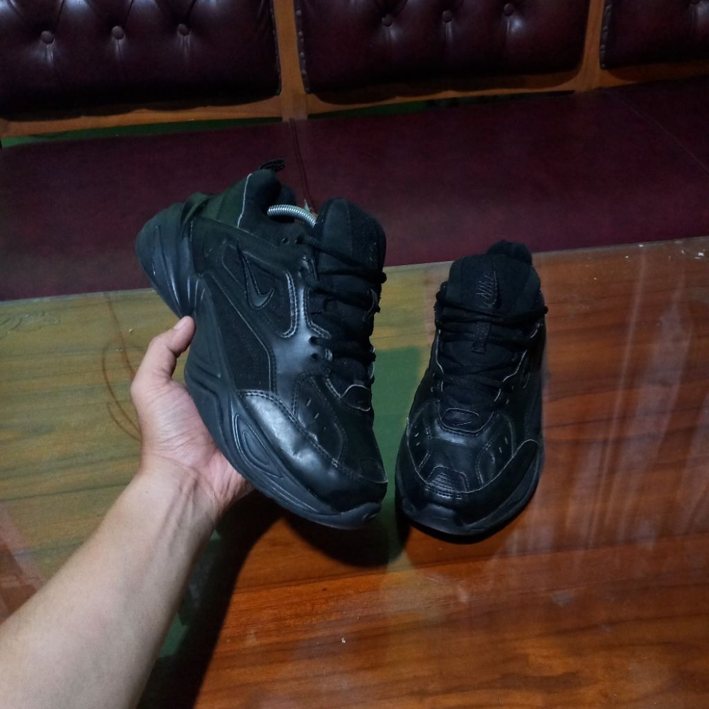 NIKE M2K TEKNO TRIPLE BLACK SEPATU SPORT SNEAKERS | SEPATU SECOND BRANDED