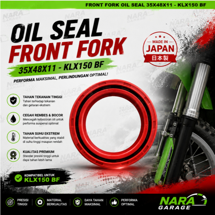 2biji oil seal 35x48x11 dc level up sil shock depan kawasaki klx 150 bf dtracker 150 doble ver oli s