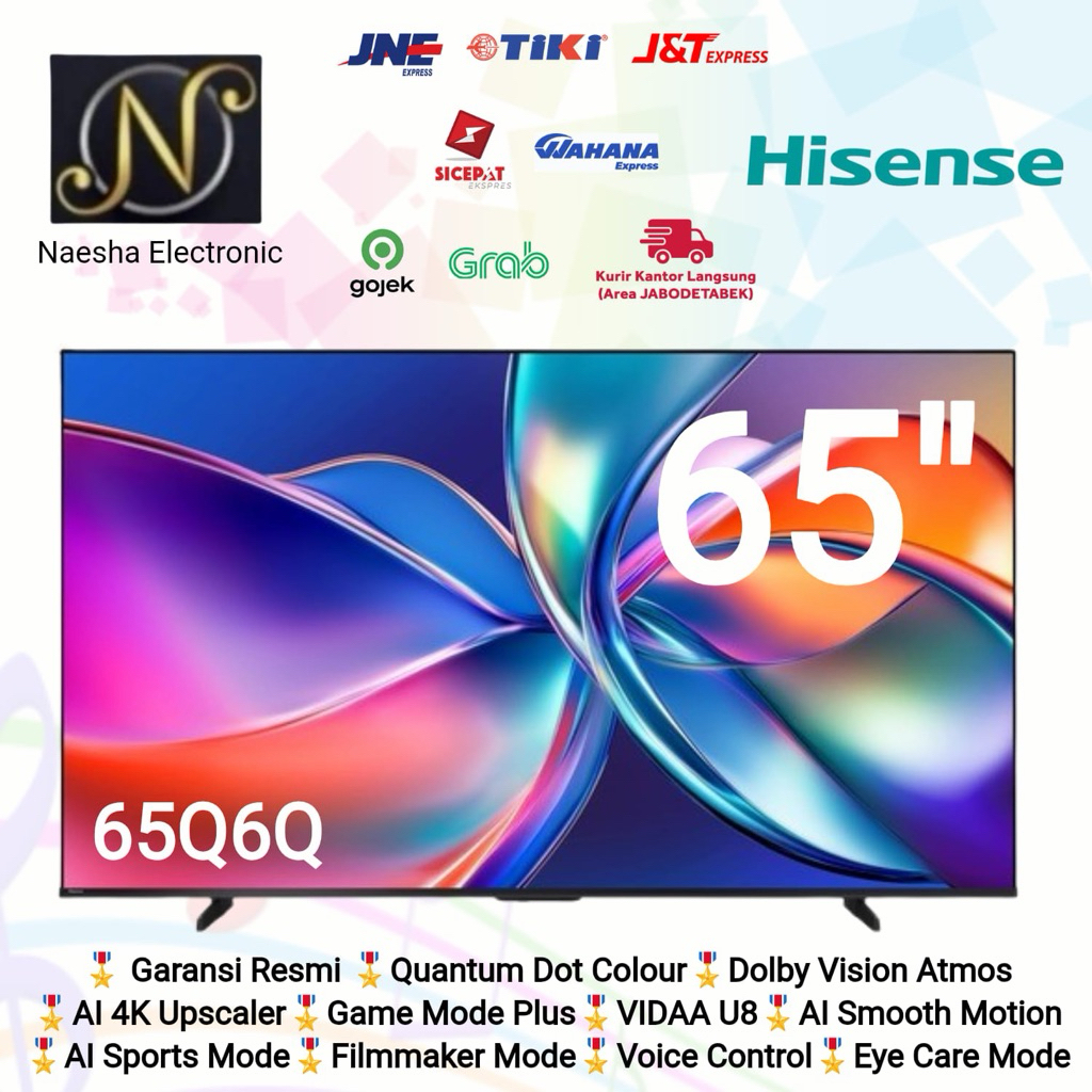Hisense 65Q6Q QLED VIDAA Smart TV 4K UHD 65 inch - TV Hisense 65Q6Q