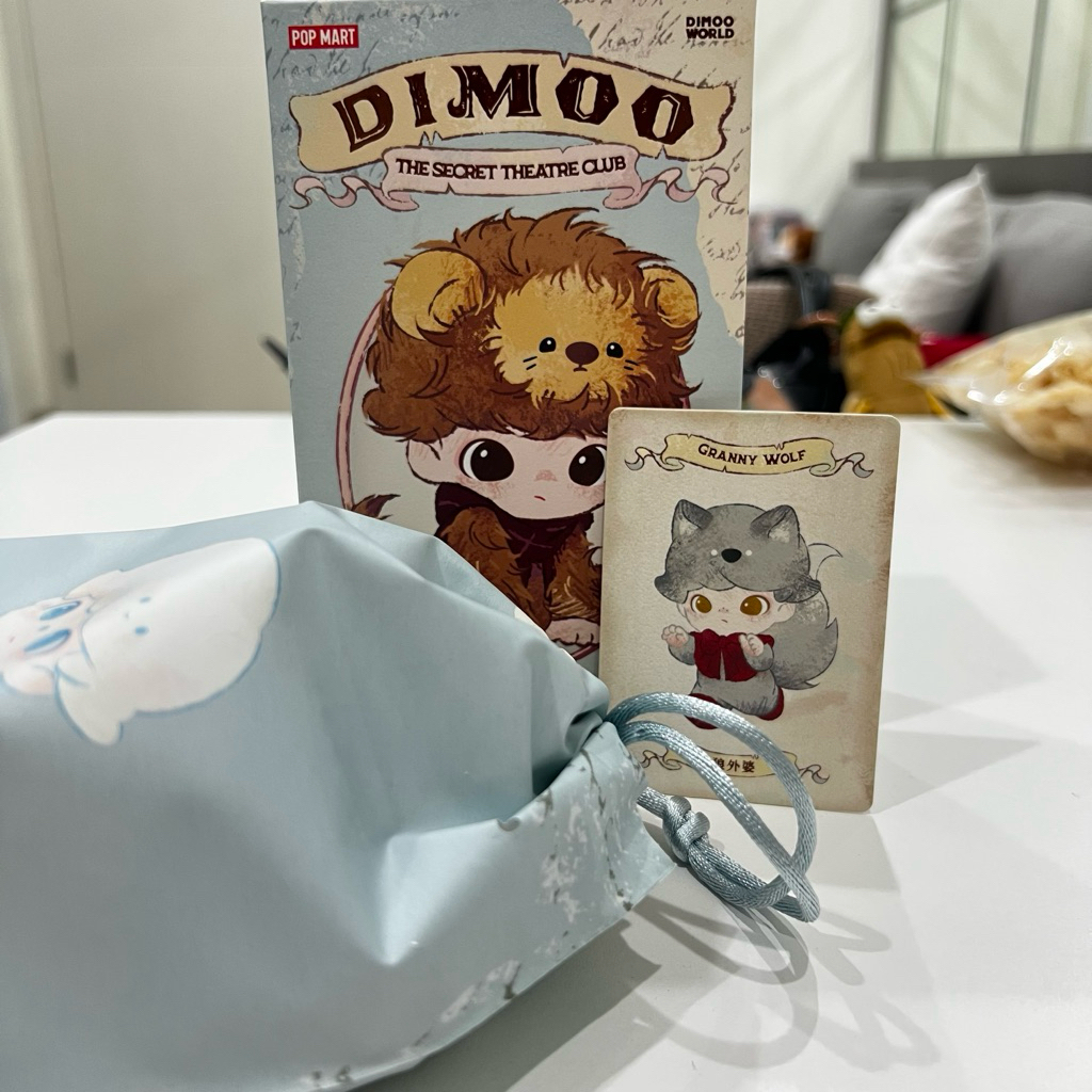[READY, JUAL RUGI!] Dimoo The Secret Theater Plush Pendant - Granny Wolf
