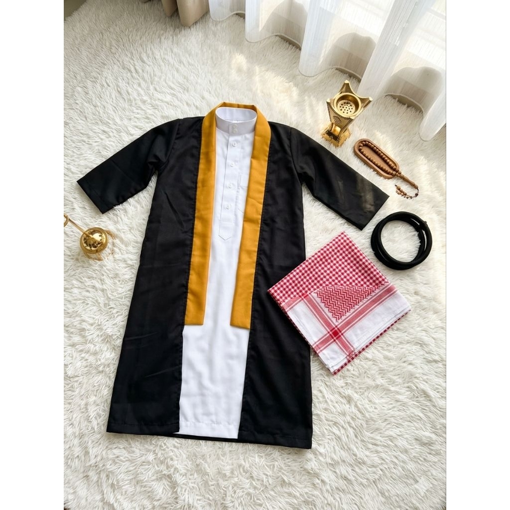 cod jubah asykar free Igal sorban ukuran Newborn 0 bulan - 10 tahun muslim Koko cowok