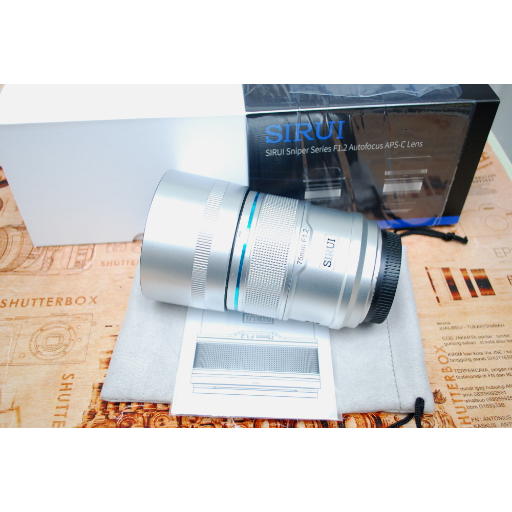 Lensa Sirui Sniper 75mm f.1.2 E mount sony