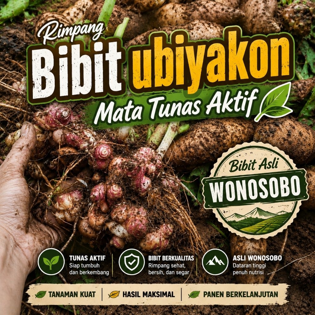 500 Gram - Bibit Ubi Yakon Berkuwalitas  - Rimpang Yakon