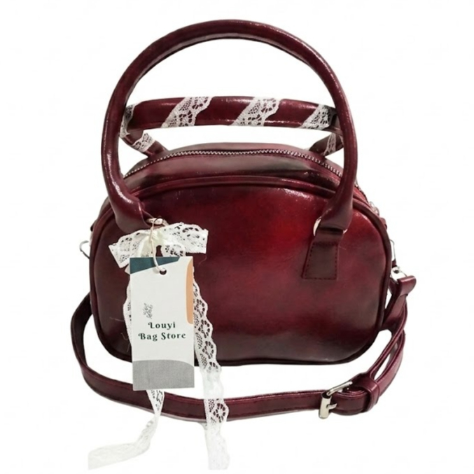 Louyi Bag Tas Selempang Wanita Simple Tebaru Warna Merah Marun