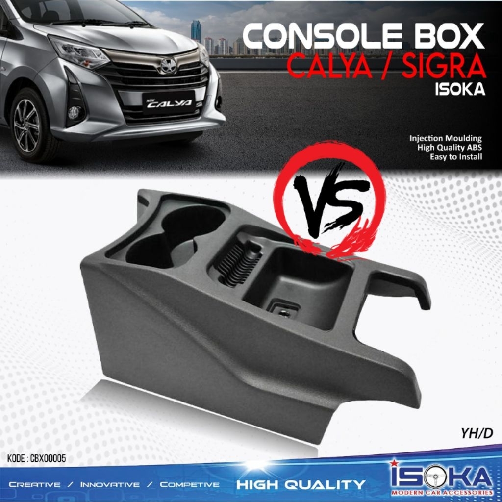 Console Box Kotak Konsol Tengah Toyota CALYA / Daihatsu SIGRA 2016 2017 2018 2019 2020 2021 2022 202