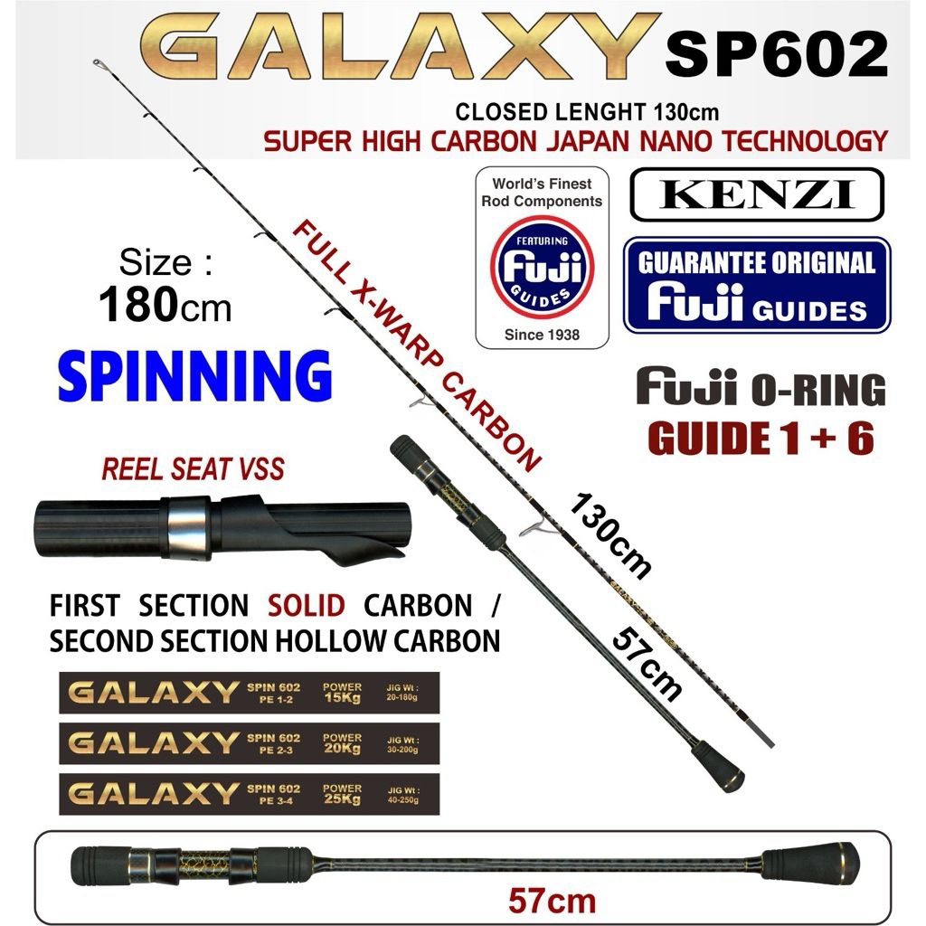 JORAN SPINNING KENZI GALAXY 180CM SOLID CARBON FUJI