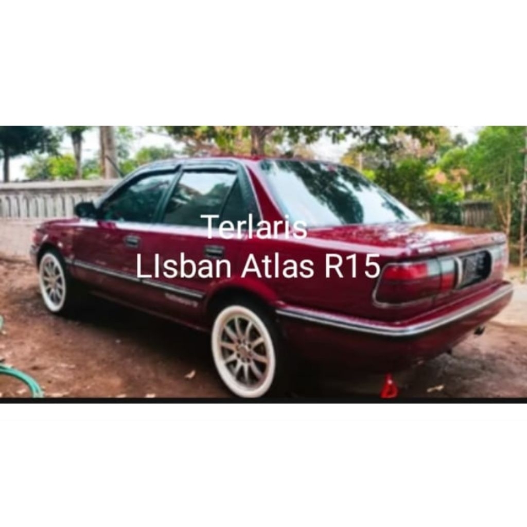 list ban mobil atlas R15 white wall  putih polos(1seat)