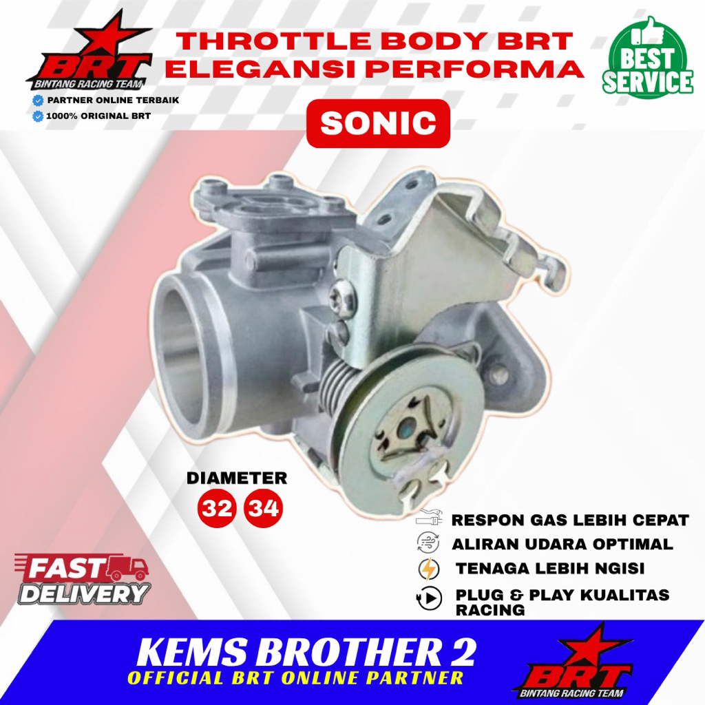 TB THROTTLE BODY SONIC BRT 32MM DAN 34MM ORIGINAL BRT